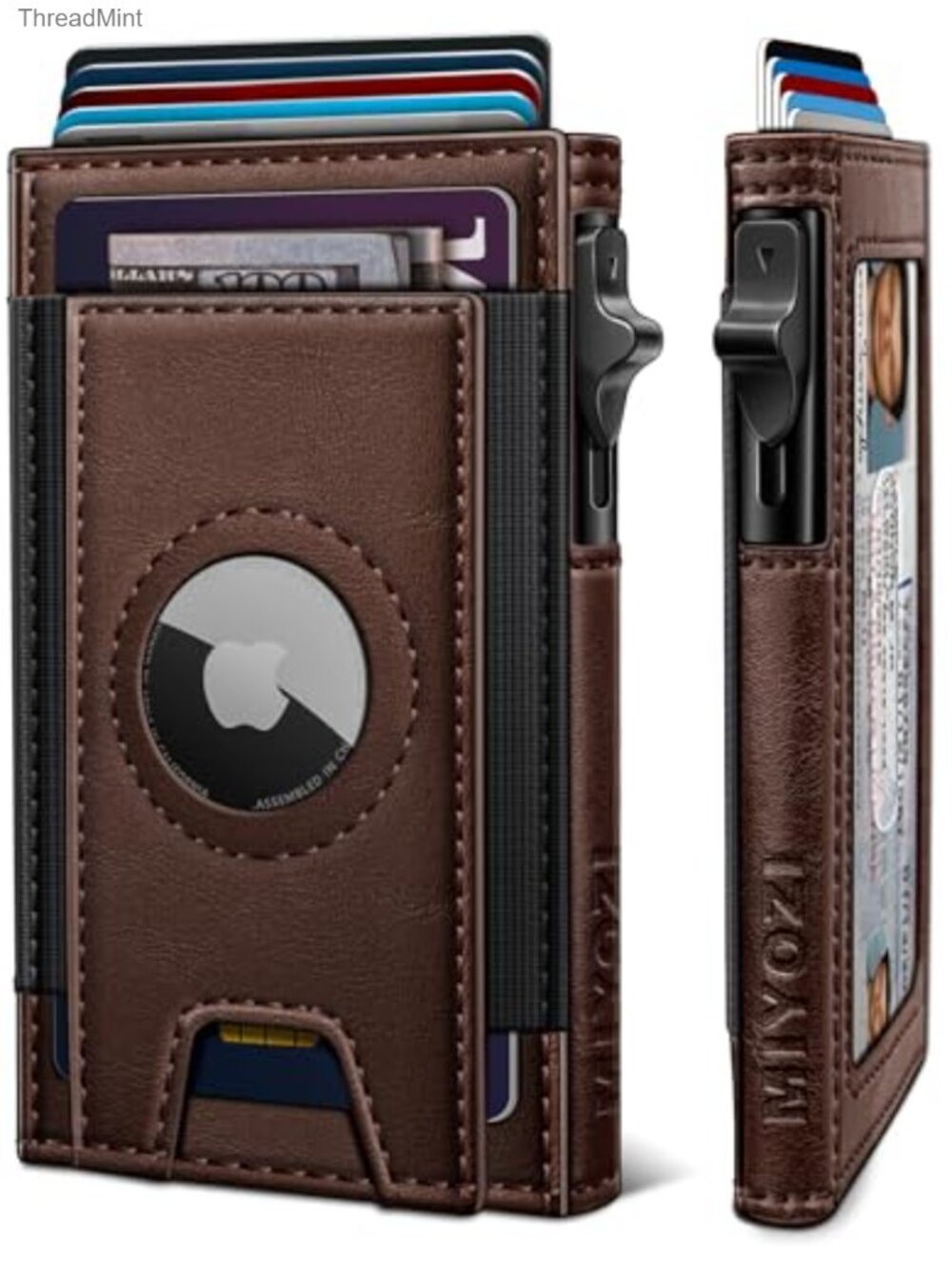 Slim Pop Up Wallet RFID Blocking Airtag Card Holder Minimalist